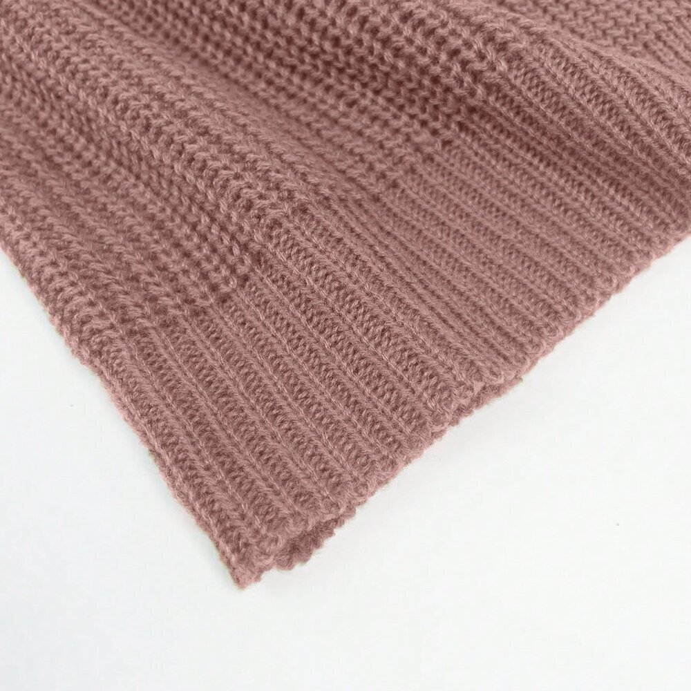 Pink Casual Women's Solid Color Lantern Sleeve Cardigan - Picture 3 of 8